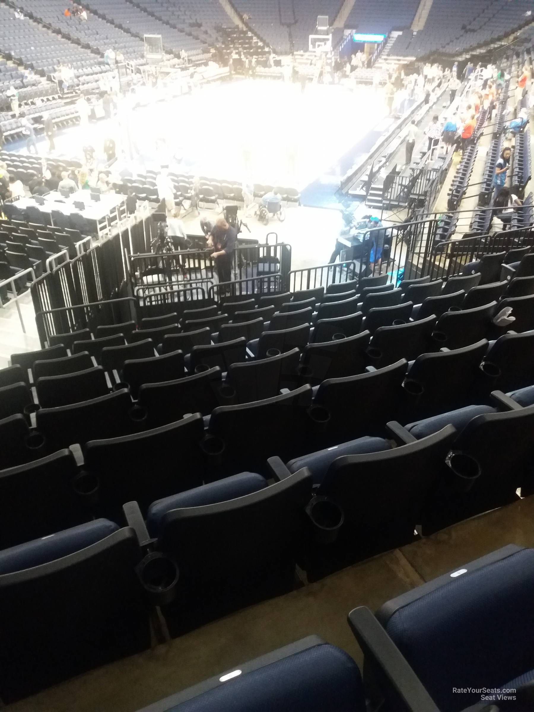 section 118, row n seat view  for basketball - target center